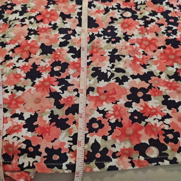 CJ Banks Maxi Skirt Floral Print Navy Pink White Size 2X‎ Women's - Picture 2 of 7